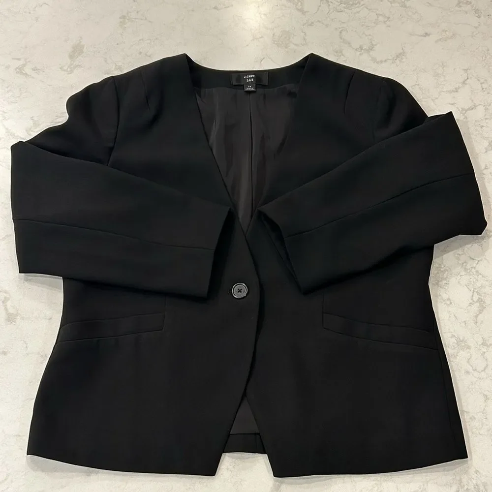 J. Crew 365 Collarless Blazer